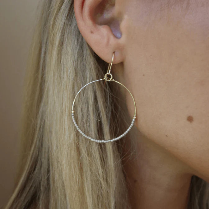 Erin Gray - Hollywood Hoop in Pewter
