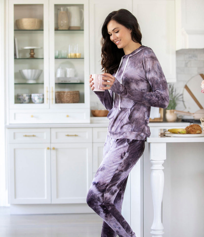 Hello Mello Dyes The Limit Lounge Hoodie - Purple