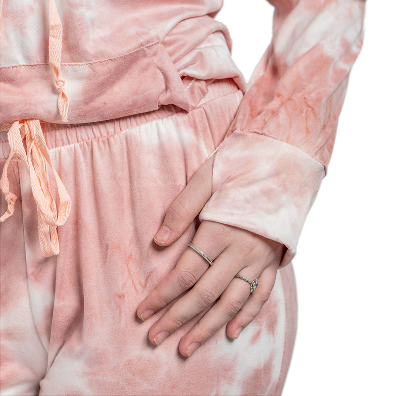 Hello Mello Dyes The Limit Lounge Hoodie - Blush