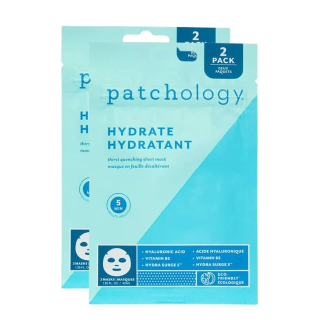 Patchology Hydrating Face Sheet Mask Hydrate - 2 Pack