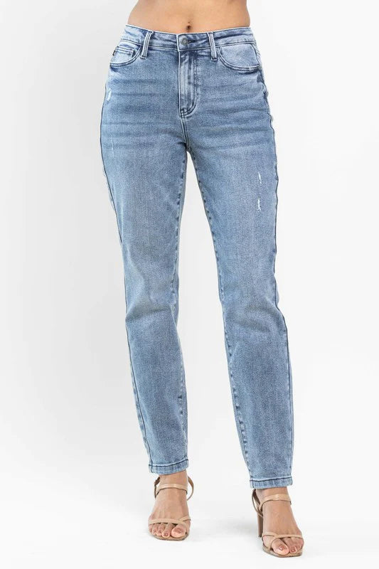 Judy Blue High Waist Vintage Mild Destroy Slim Denim - Sizes 0-20W