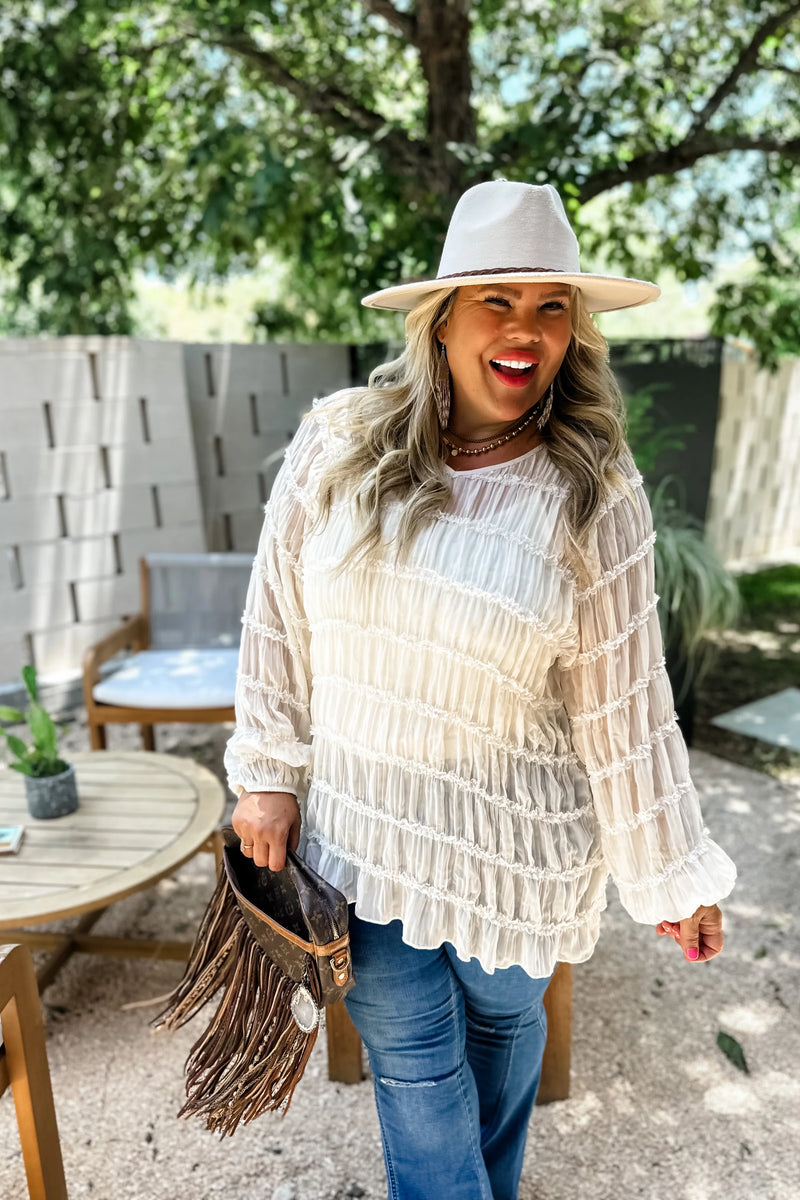 Amelia Lace Top - Sizes XS - 3XL Curvy