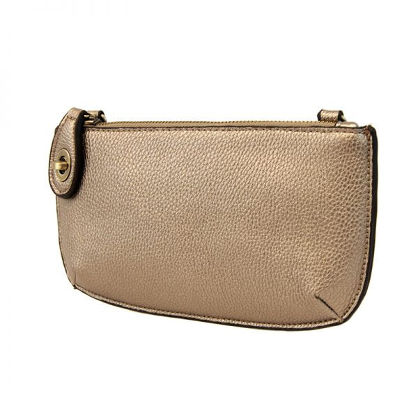 Joy Susan Mini Crossbody Wristlet Clutch - Metallic Light Bronze