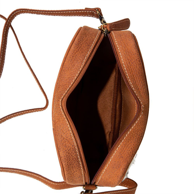 Myra Bag Pecos Rising Weave Pattern Hairon & Leather Bag