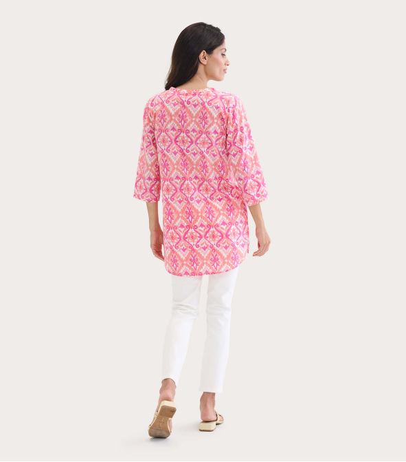 FINAL SALE Capelton Road Delray Beach Tunic - Sunset Ikat