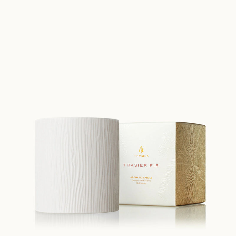 Thymes Frasier Fir Gilded Ceramic Poured Candle - Medium