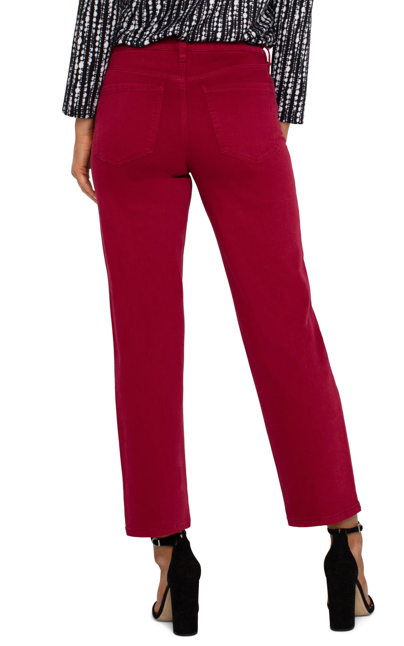 FINAL SALE LIVERPOOL KENNEDY STRAIGHT PANT - GARNET