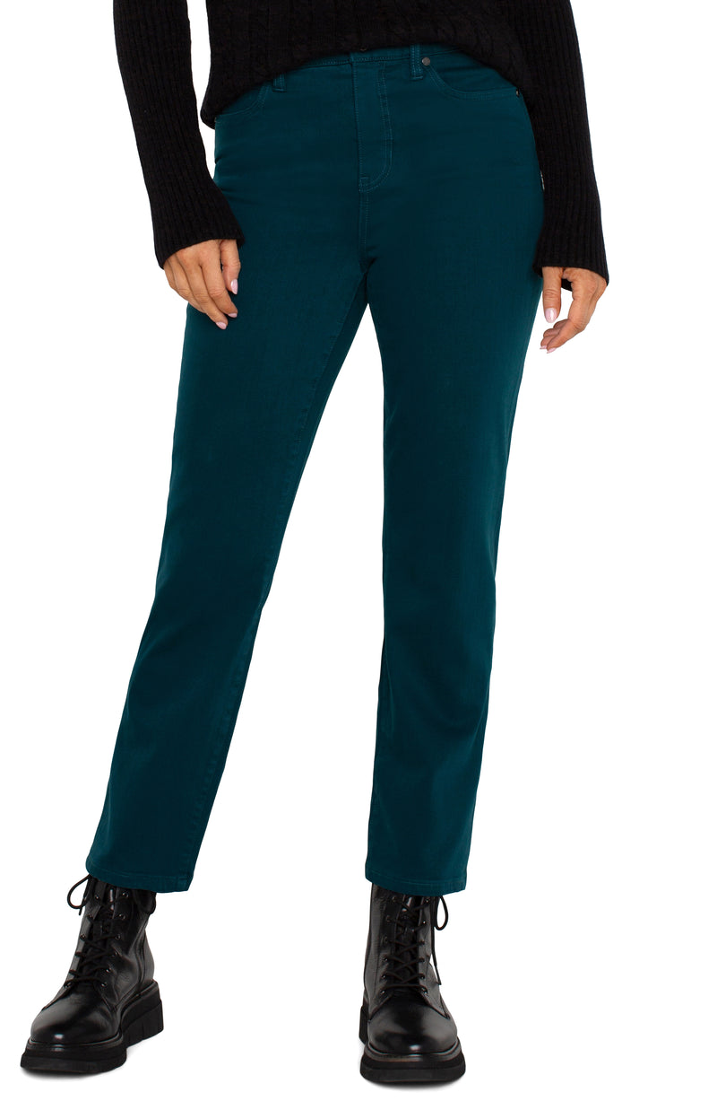 FINAL SALE LIVERPOOL LIV HIGH RISE NON-SKINNY SKINY - DARK FOREST