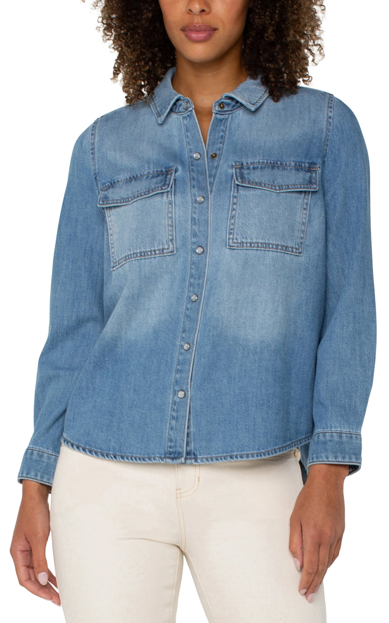 Liverpool Button Down Shirt With Pockets - Laguna Nigel