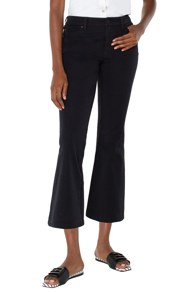 Liverpool Hannah Cropped Flare - Black