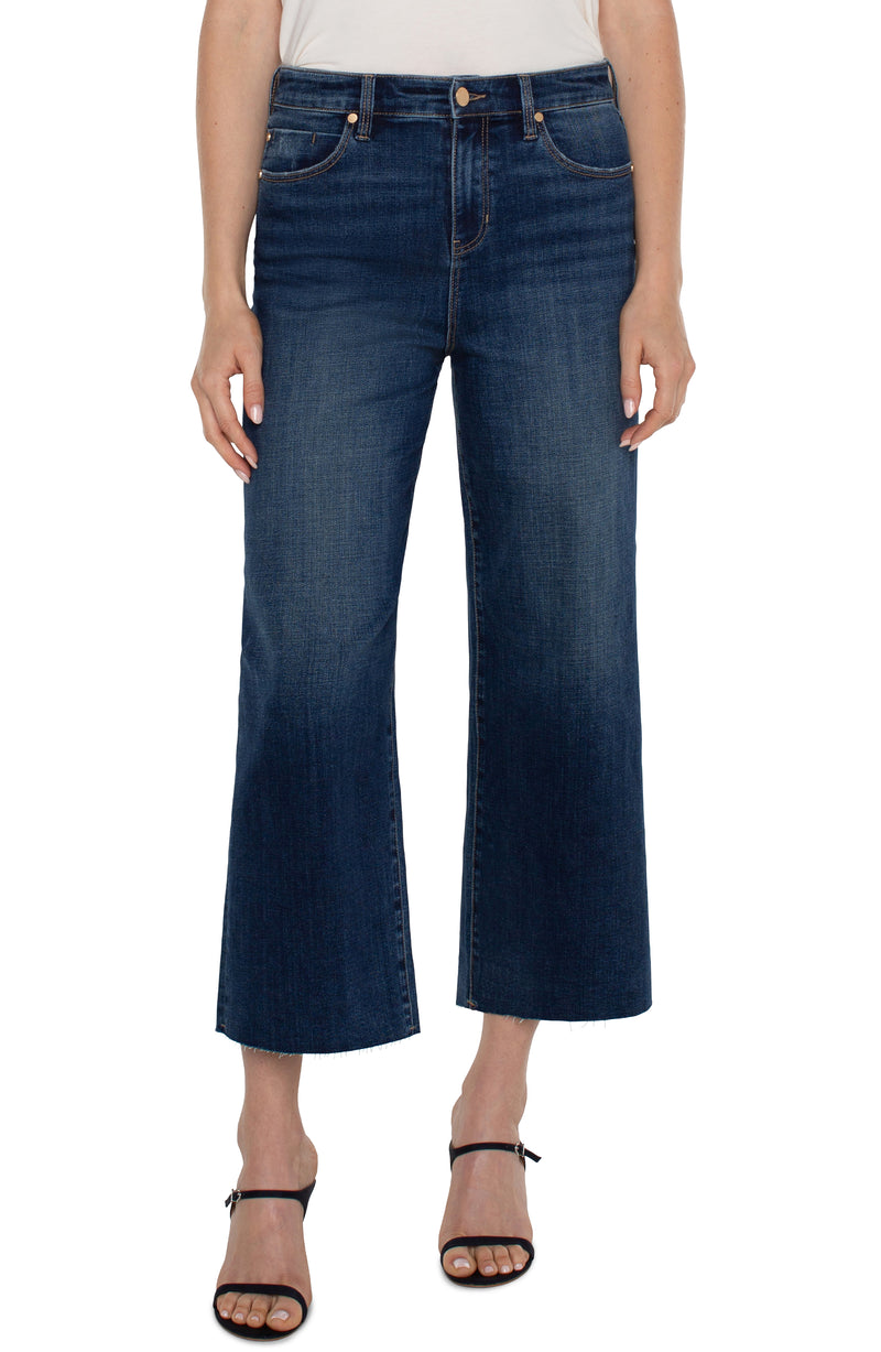 Liverpool Stride High Rise Crop with Wide Cut Hem - Bowers