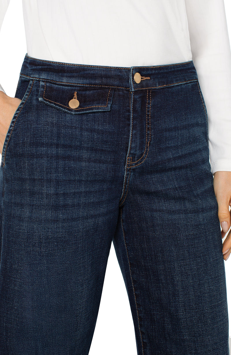 Liverpool Stride Wide Leg w/ Trouser Details 27ins - Albany