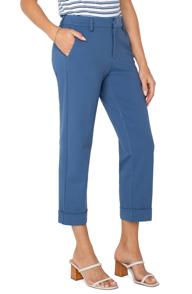 Liverpool Kelsey Crop Trouser - French Blue