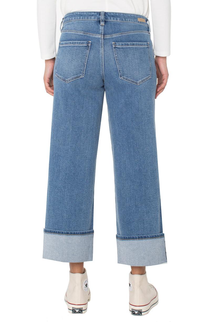 Liverpool Morgan Cuffed Wide Leg - Klamath