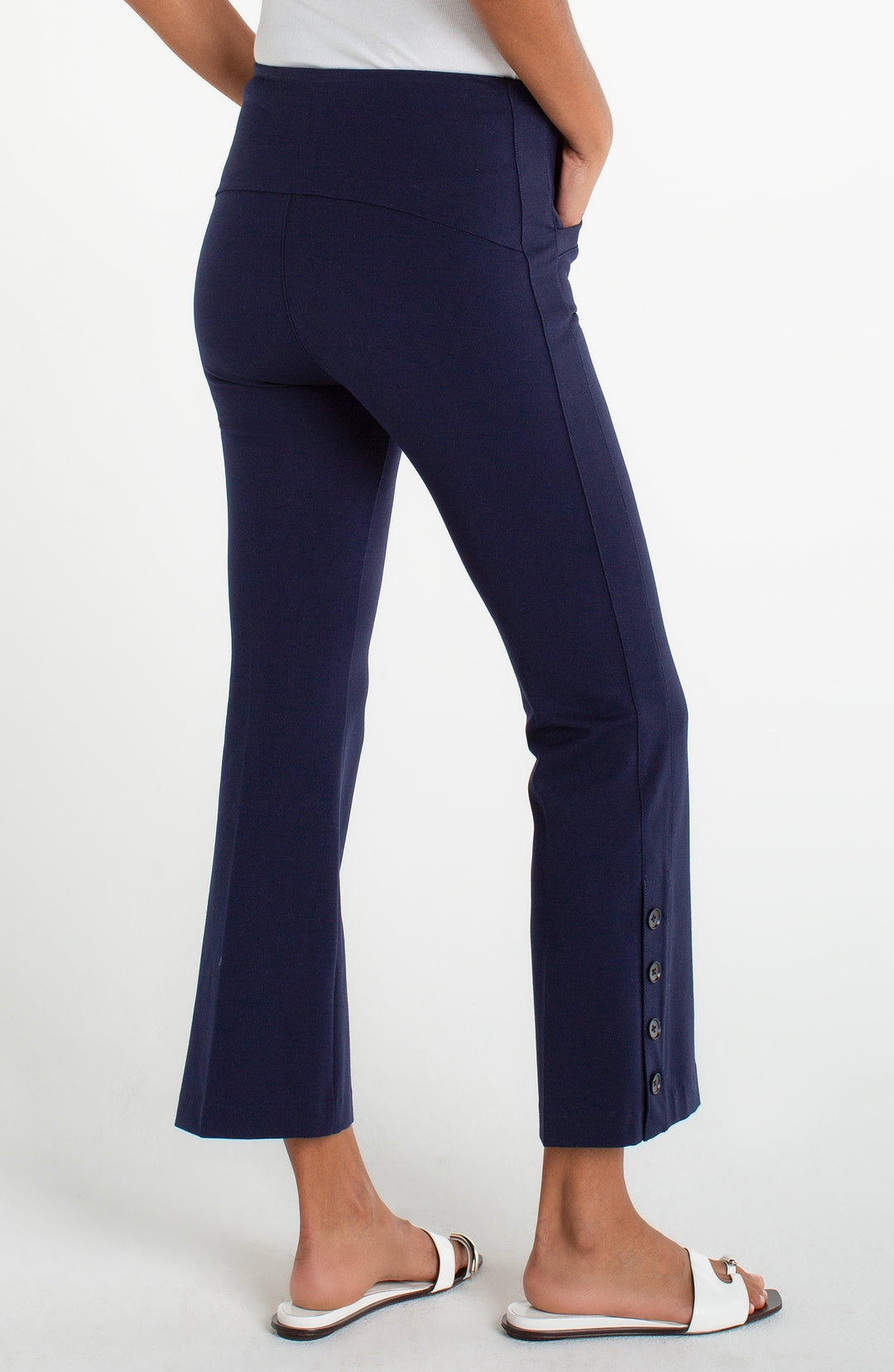 Liverpool Stella Pullon Kick Flare 27" - Cadet Blue