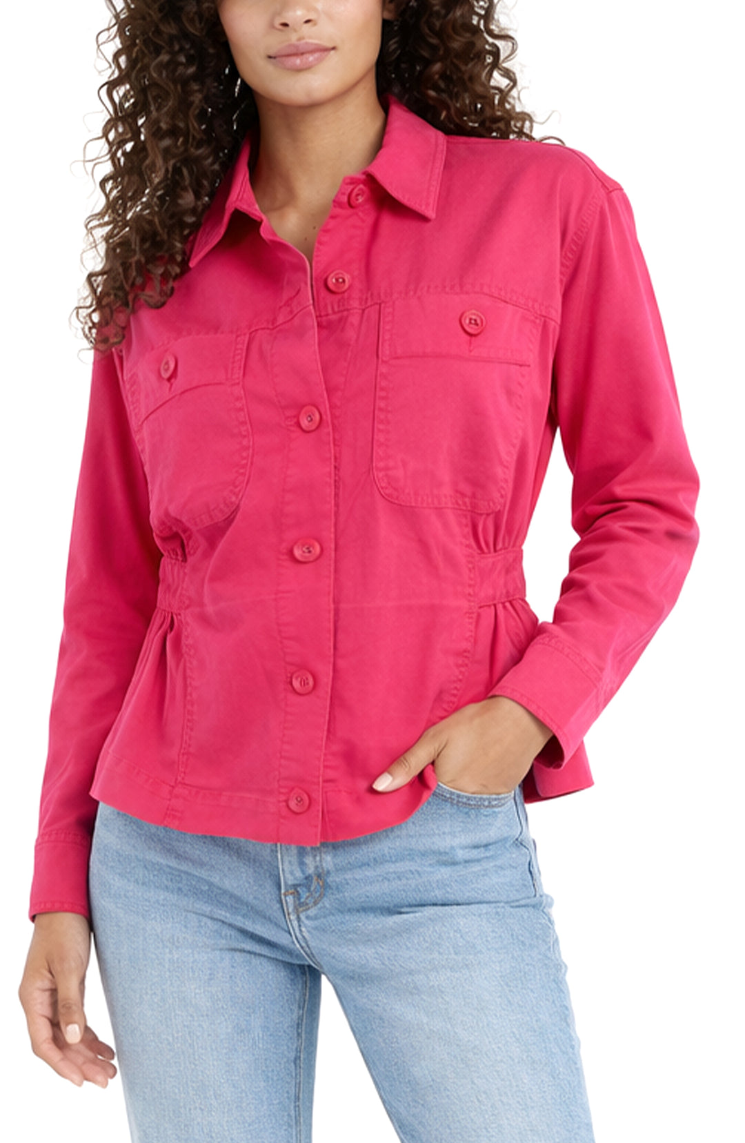 Liverpool Relaxed Shacket - Diva Pink
