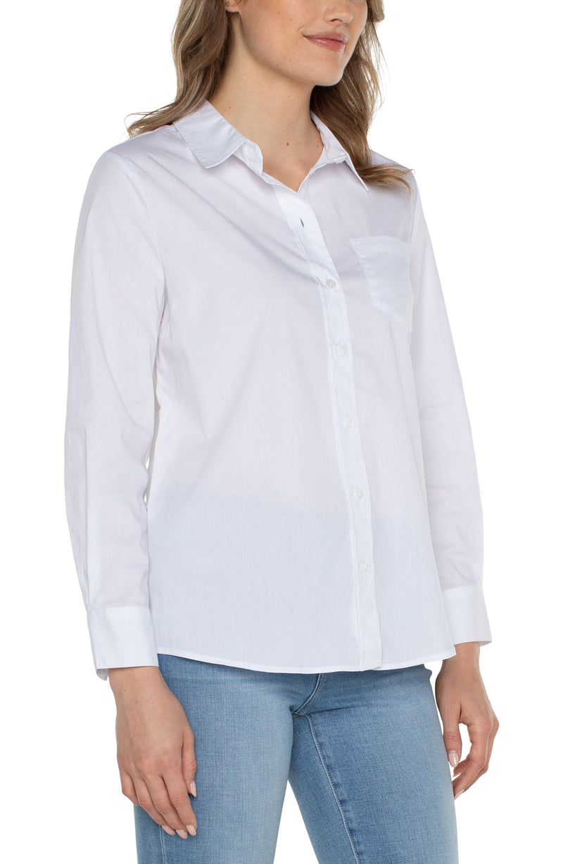 Liverpool Classic Oversized Button Down Shirt - White
