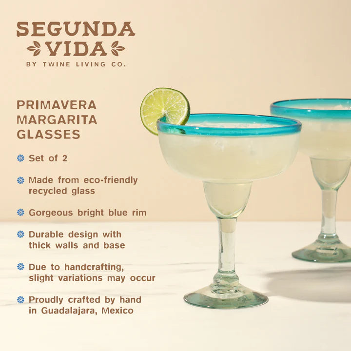 FINAL SALE Segunda Vida Primavera Margarita Glasses