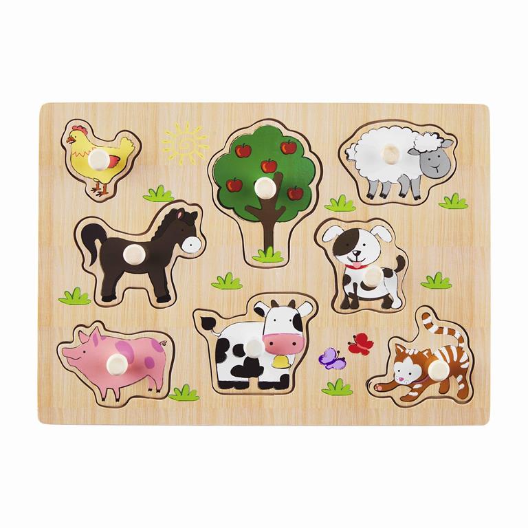 FINAL SALE Mud Pie Wood Knob Puzzle - 2 Styles