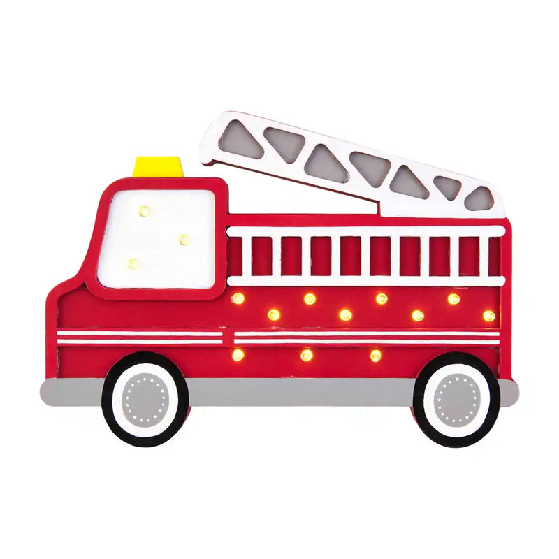FINAL SALE Mud Pie Firetruck Wood Night Light