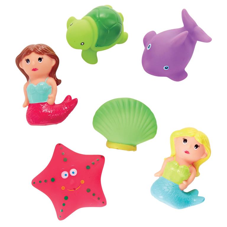 Mud Pie Mermaid Rubber Bath Toys Set