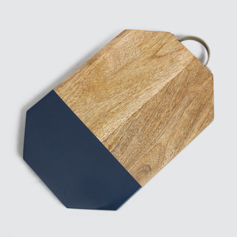 FINAL SALE Acacia Wood & Iron Serving Board