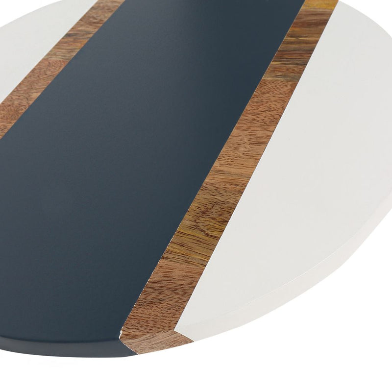FINAL SALE Mango Wood Round Serving Board with Cheese Knife