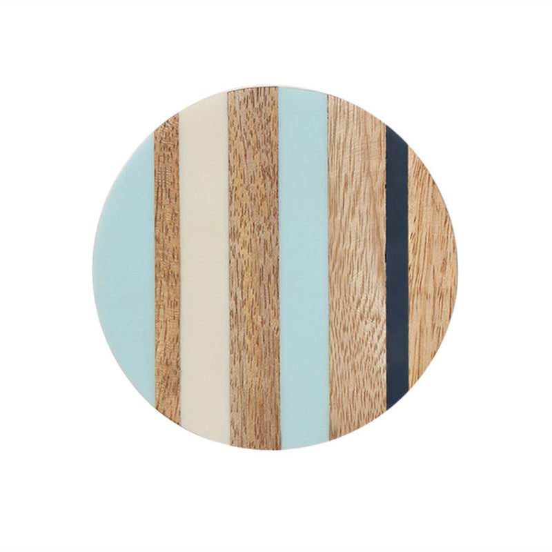 MDF with Resin Striped Coasters - Set of 4