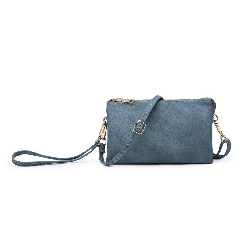 Three Compartment Crossbody/Wristlet - Indigo