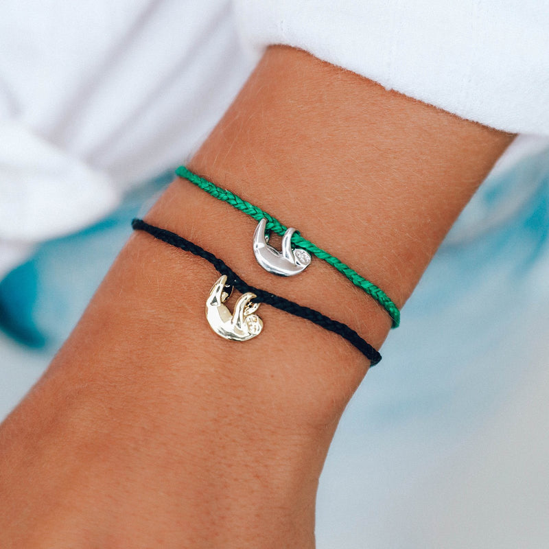 Pura Vida Sloth Bracelet - Gold/Black