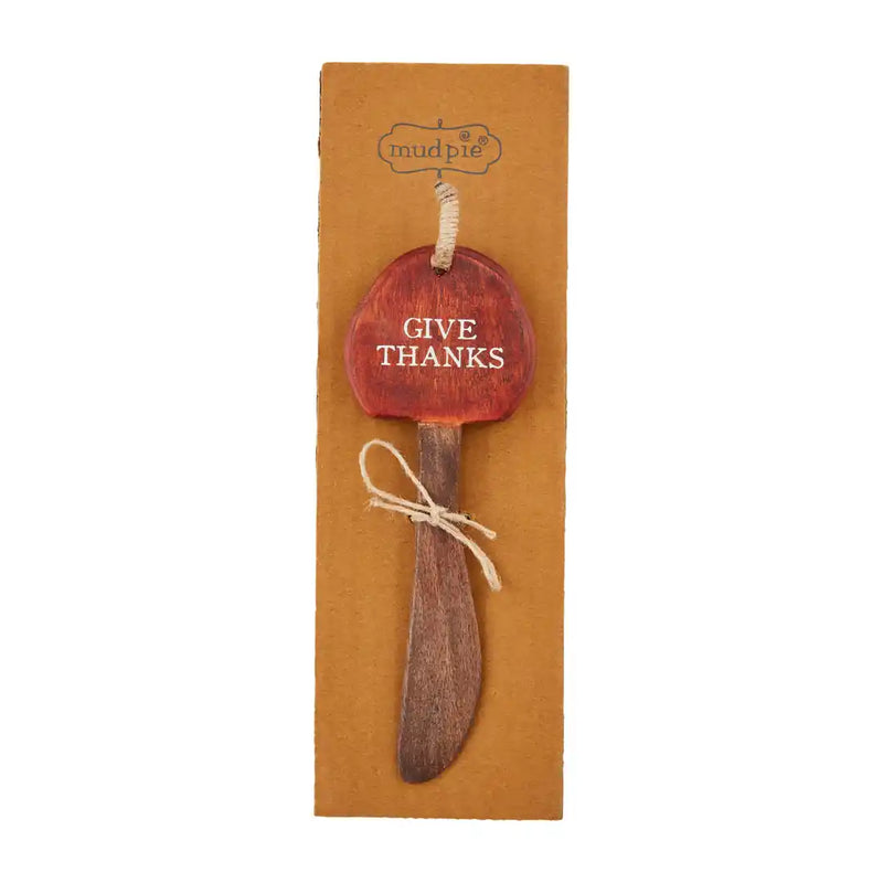 Mud Pie Thanksgiving Wood Spreaders - 4 Styles