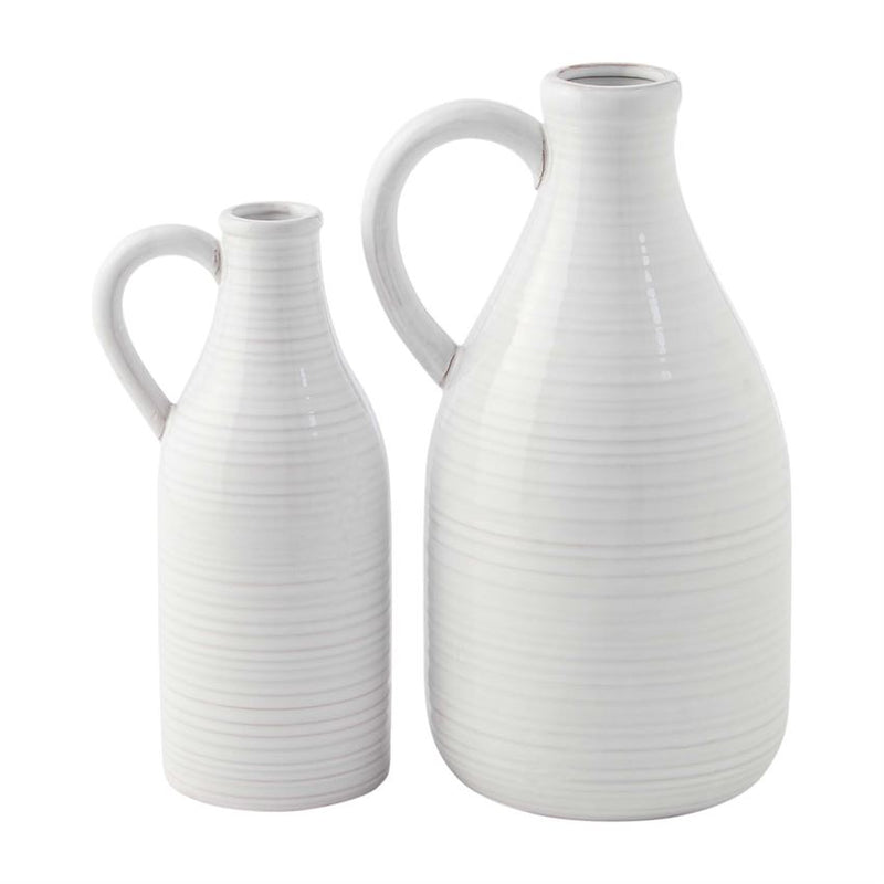 FINAL SALE Mud Pie Milk Jug Vase - 2 Sizes