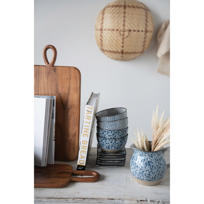 FINAL SALE Handpainted Stoneware Bowls - 2 Styles
