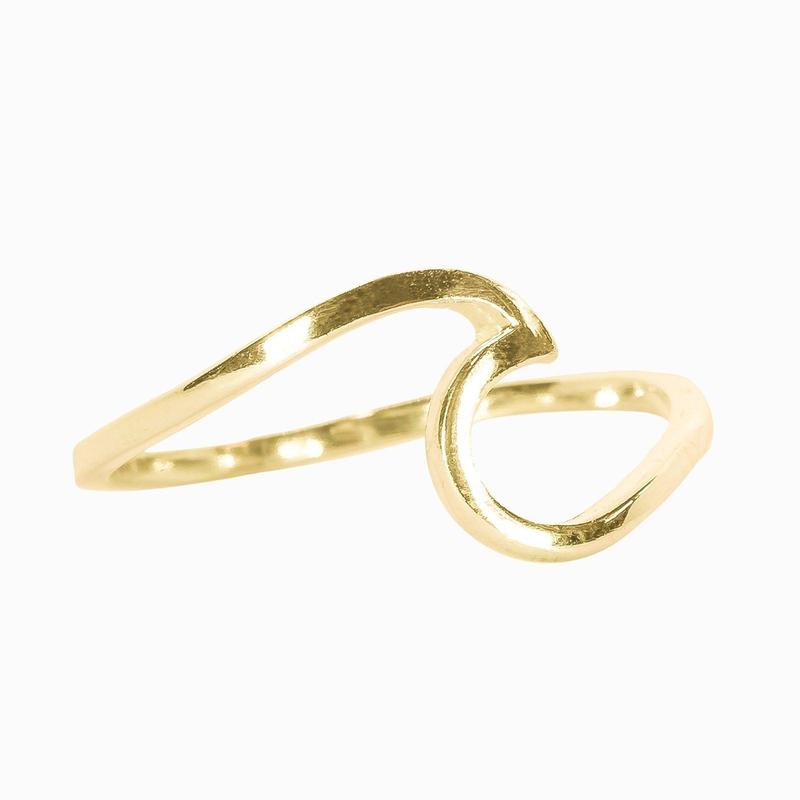 FINAL SALE Pura Vida Wave Ring Gold