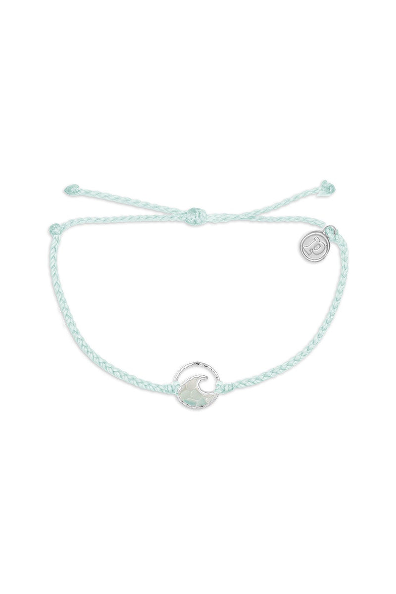 Pura Vida Opaque Resin Wave Silver Bracelet - Winter Fresh
