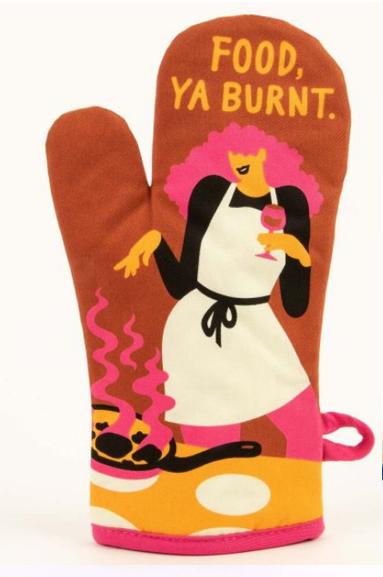 Blue Q Oven Mitt - Food, Ya Burnt