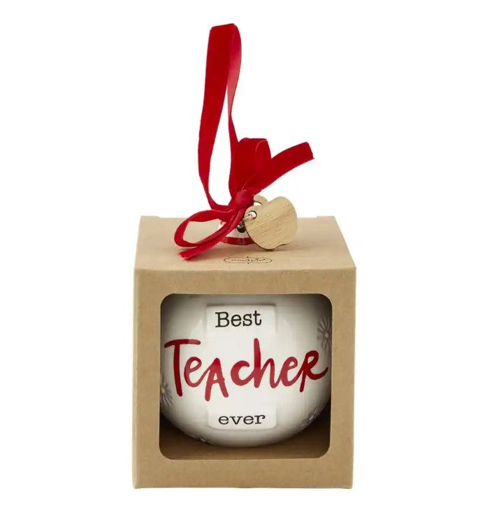 Mud pie Best Teacher Ever Ornament - FINAL SALE