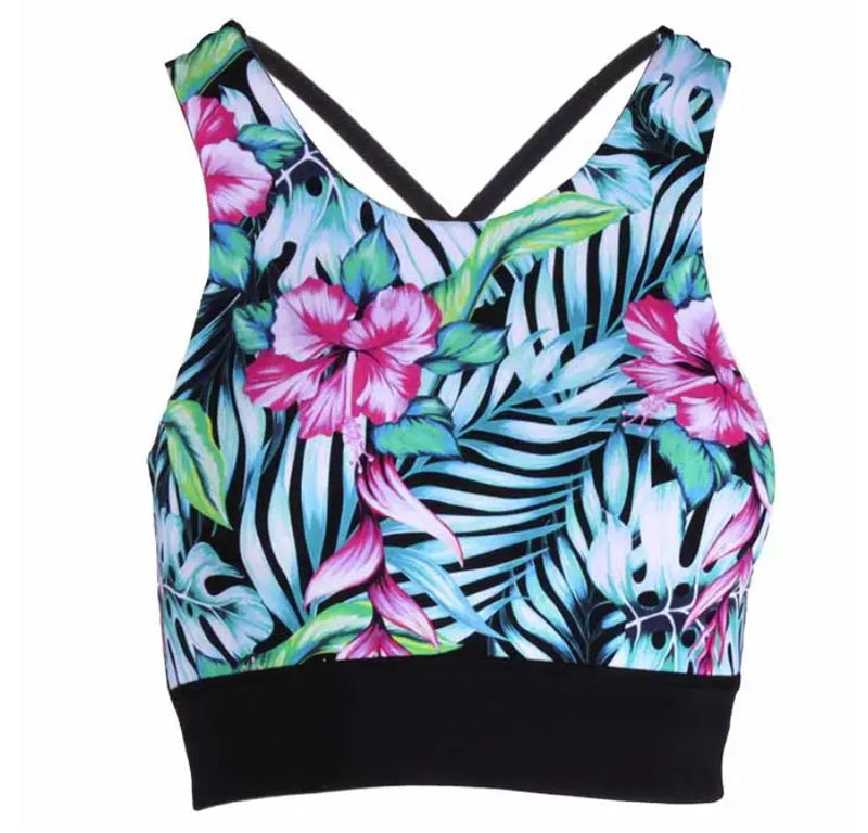 Salt Life Blue Hawaiian Sports Bra SLX - FINAL SALE
