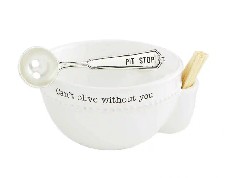 FINAL SALE Mud Pie Olive Pit Bowl Sets - 2 Styles