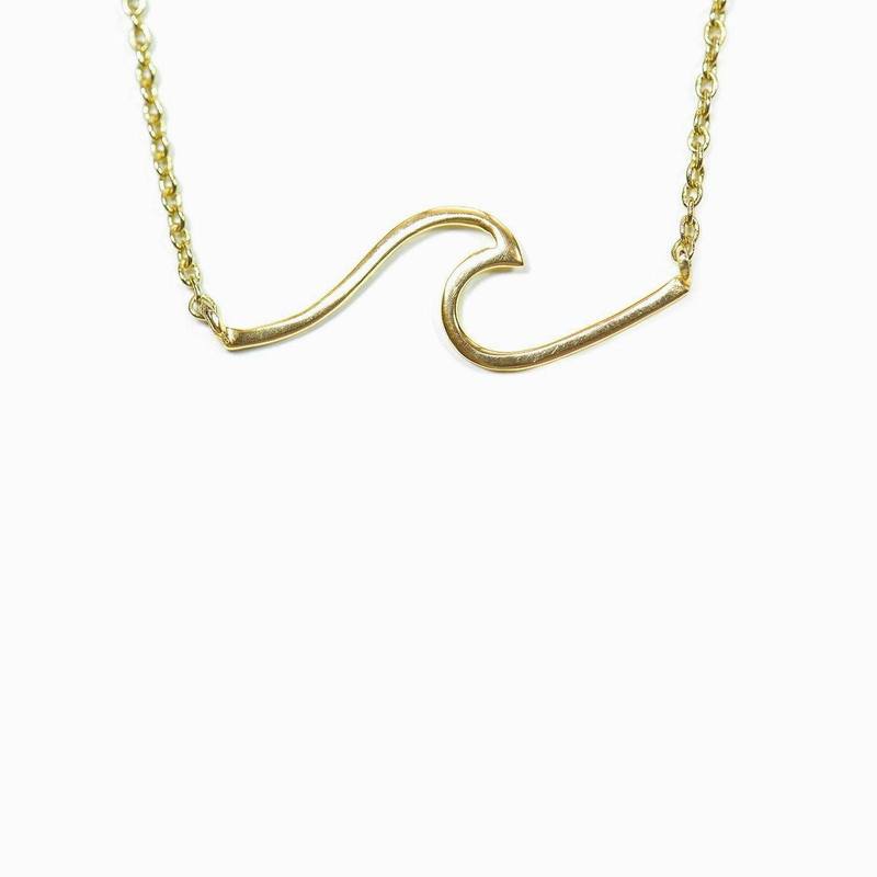 Pura Vida Coast Necklace Wave Gold