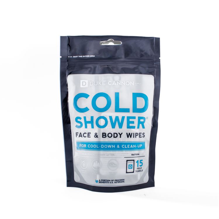 Duke Cannon Cold Shower  Cooling Fields Multipack Pouch - 15 Ct.