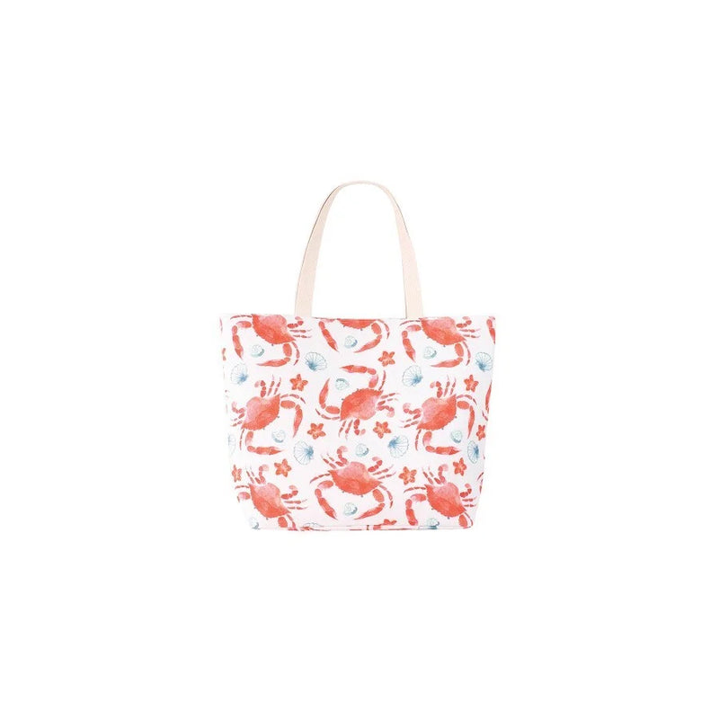 FINAL SALE Periwinkle Tote- Crab And Scallop Shell