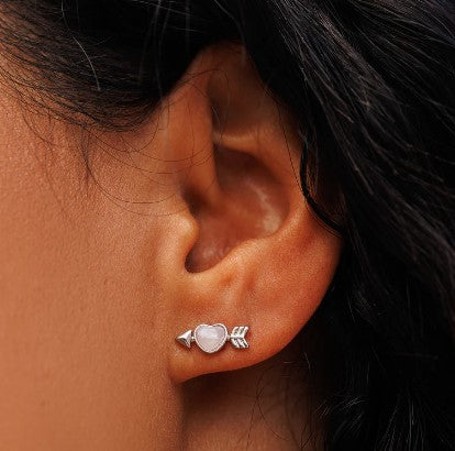 Pura Vida Cupids Bow Stud Earrings