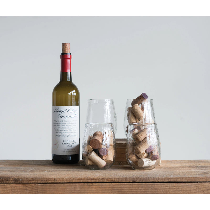 FINAL SALE Recycled Glass Stemless Wine Glass