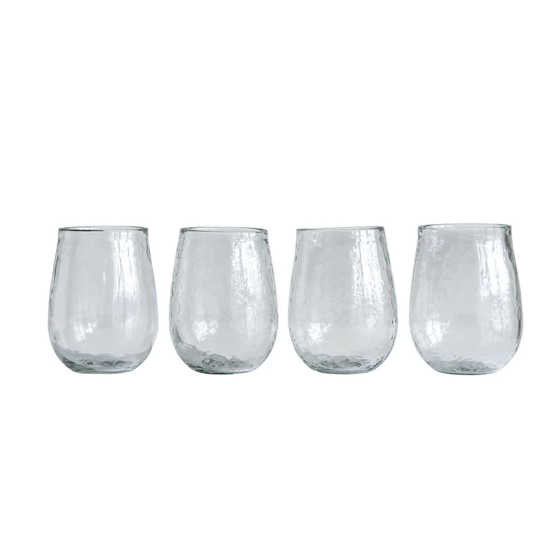 FINAL SALE Recycled Glass Stemless Wine Glass