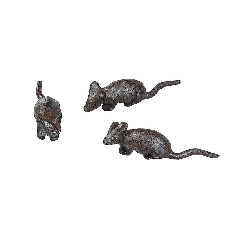 5"L Cast Iron Mouse, 3 Styles