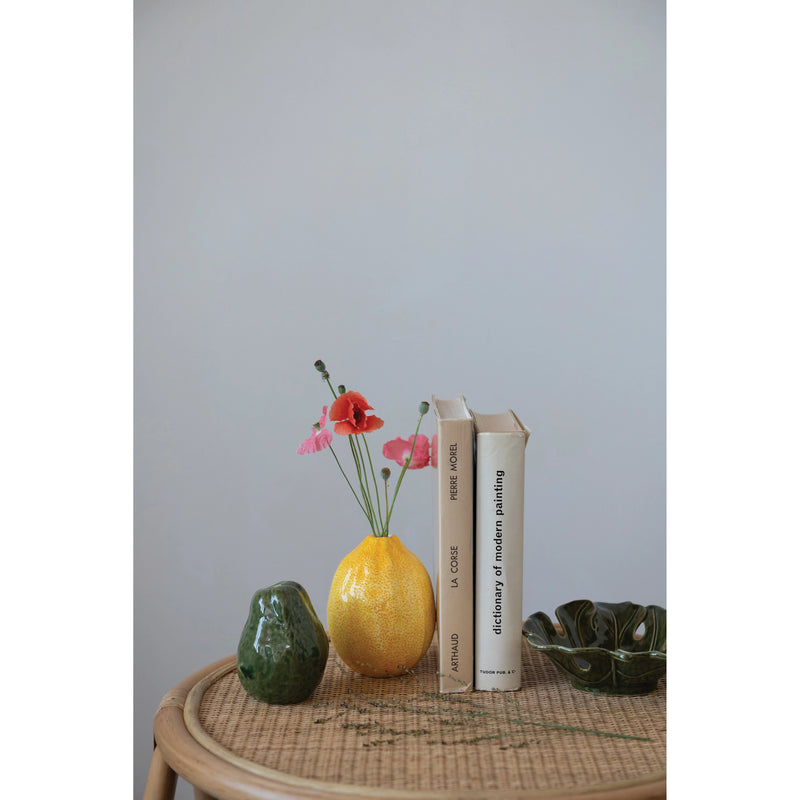 FINAL SALE Stoneware Avocado Vase