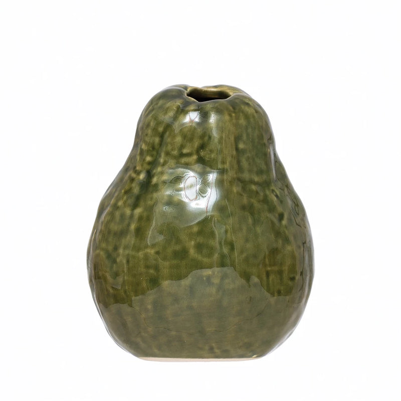 FINAL SALE Stoneware Avocado Vase