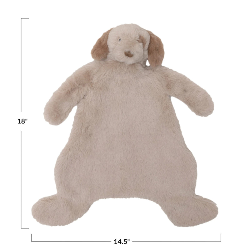 FINAL SALE Plush Dog Snuggle Toy, Beige