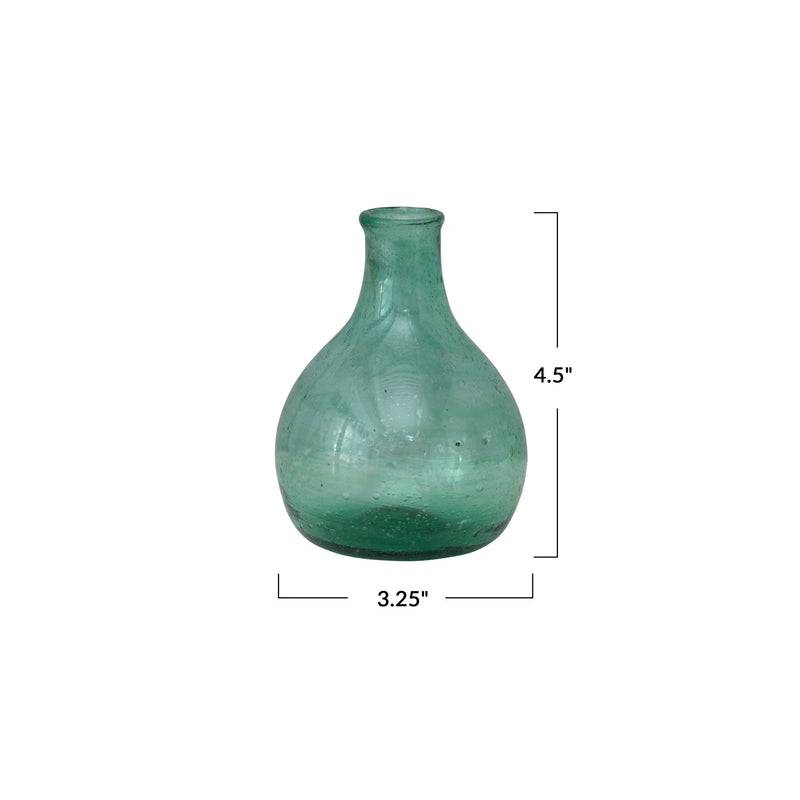 FINAL SALE 4" Hand-Blown Glass Vase (Each One Will Vary)